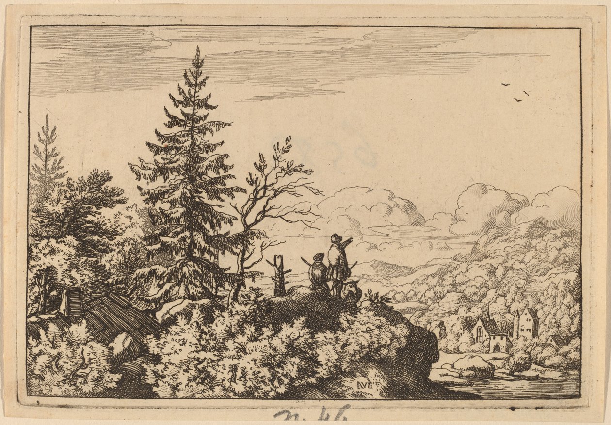 Two Men on a Hill by Allart van Everdingen