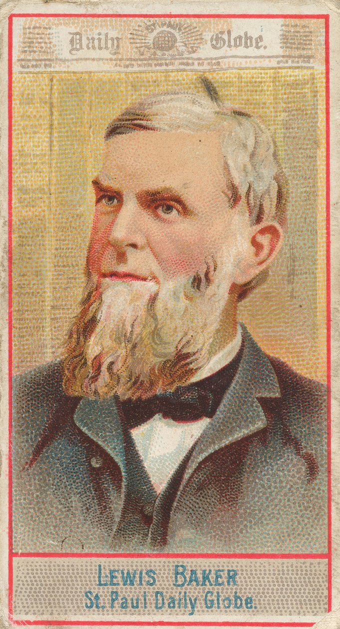 Lewis Baker, St. Paul Daily Globe, from the American Editors series N1 for Allen & Ginter, 1887 by Allen