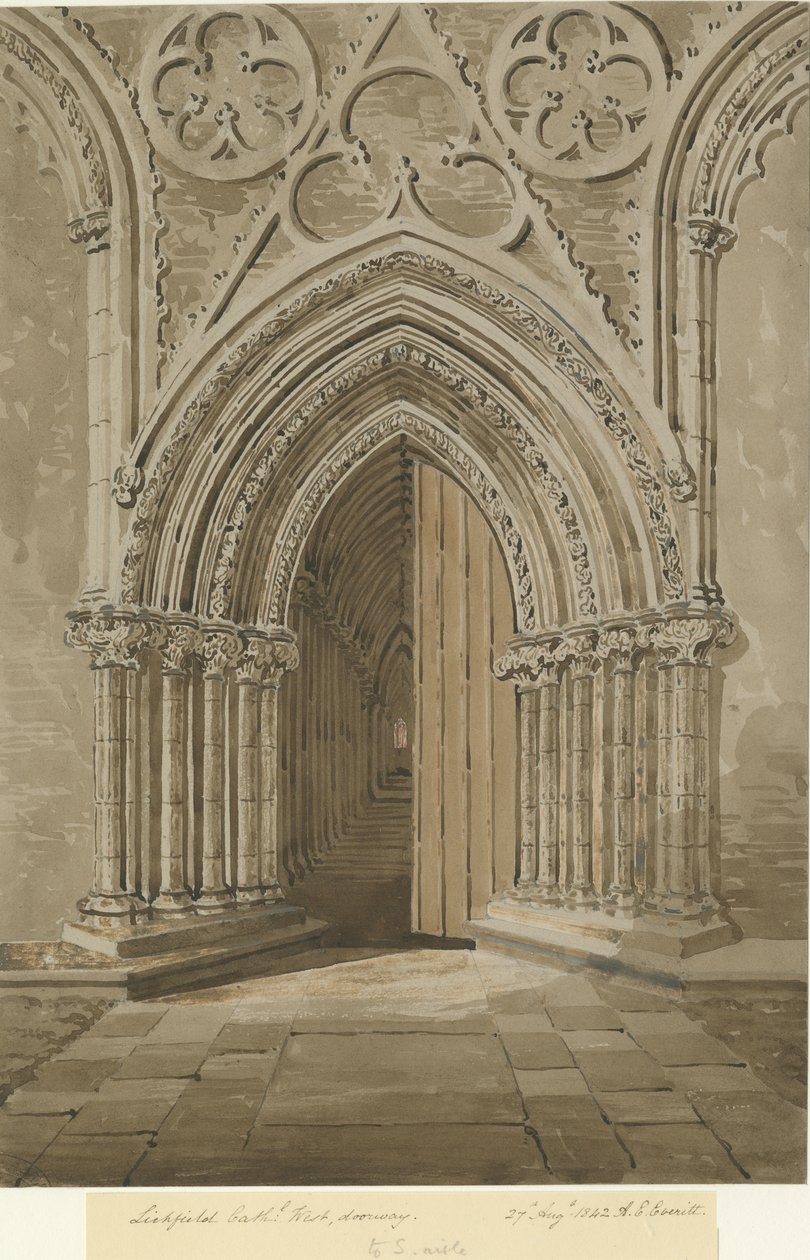 Lichfield Cathedral - West Doorway by Allen Edward Everitt