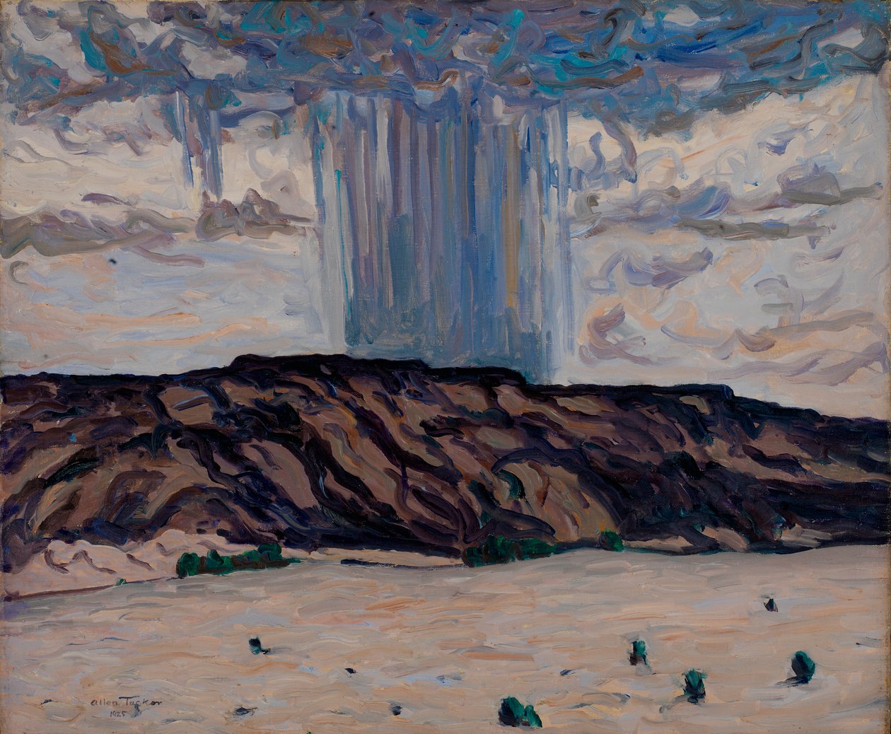 Cloudburst at Black Mesa, New Mexico by Allen Tucker