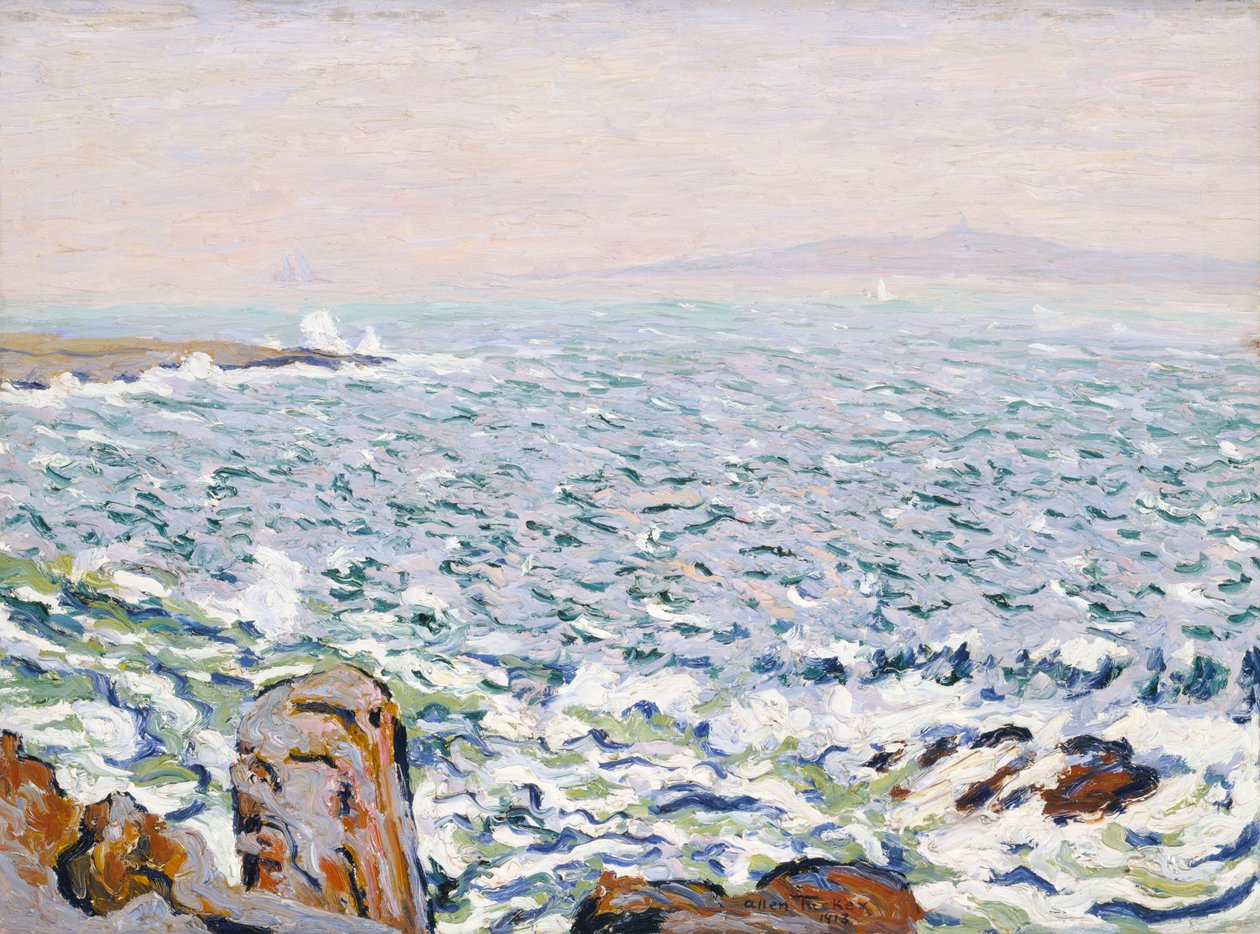Surf Breaking, Cranberry Island, 1913 by Allen Tucker