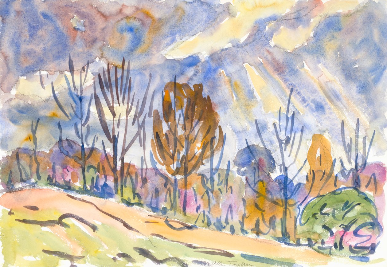 Watercolor No. 63, Road, 1930 by Allen Tucker