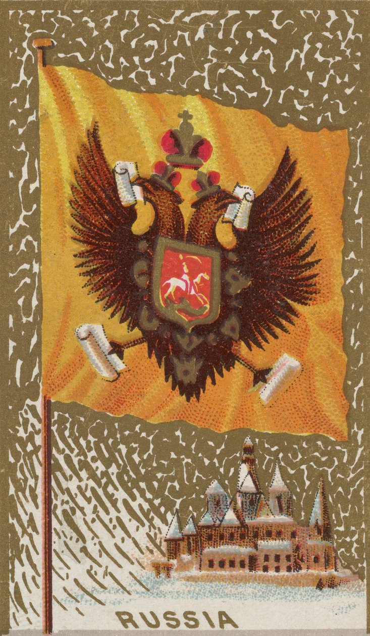 Russia, from Flags of All Nations, Series 1 N9 for Allen & Ginter Cigarettes Brands by Allen and Ginter
