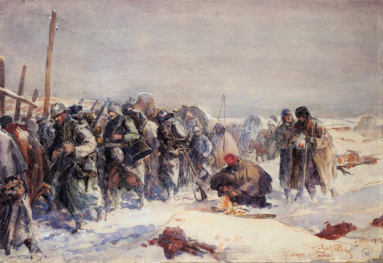 The Austro-Hungarian Army Withdrawing from Serbian Front, December 3 by Almery Lobel Riche