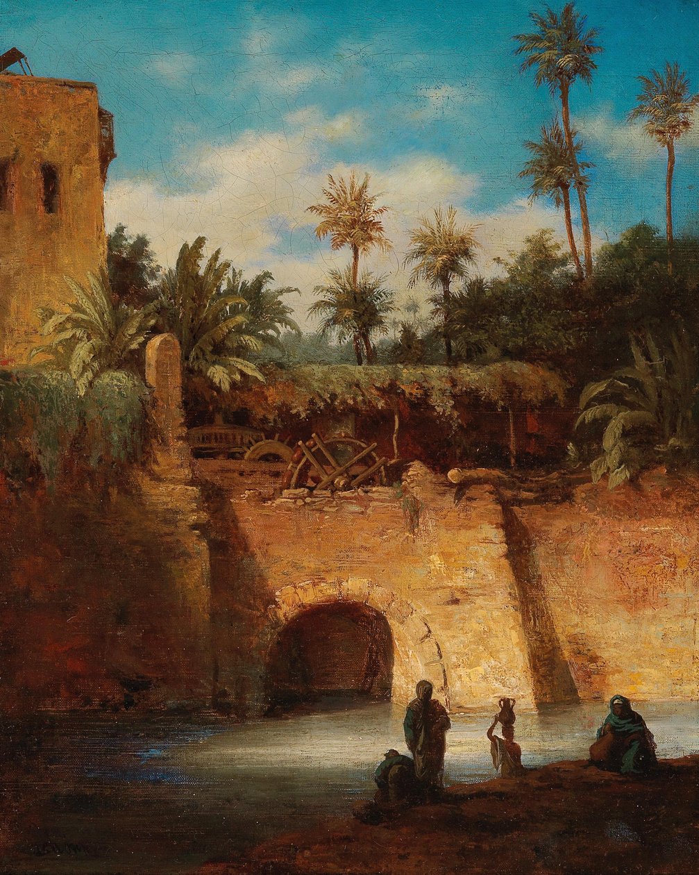 Water Carriers by the Mill by Alois Schonn