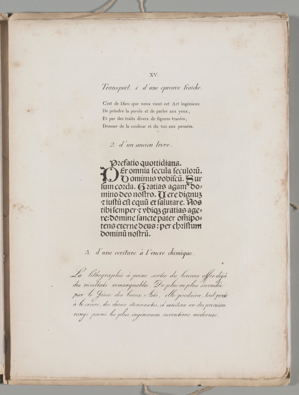 Art of the Lithograph: Printing Letters, Plate XV by Alois Senefelder