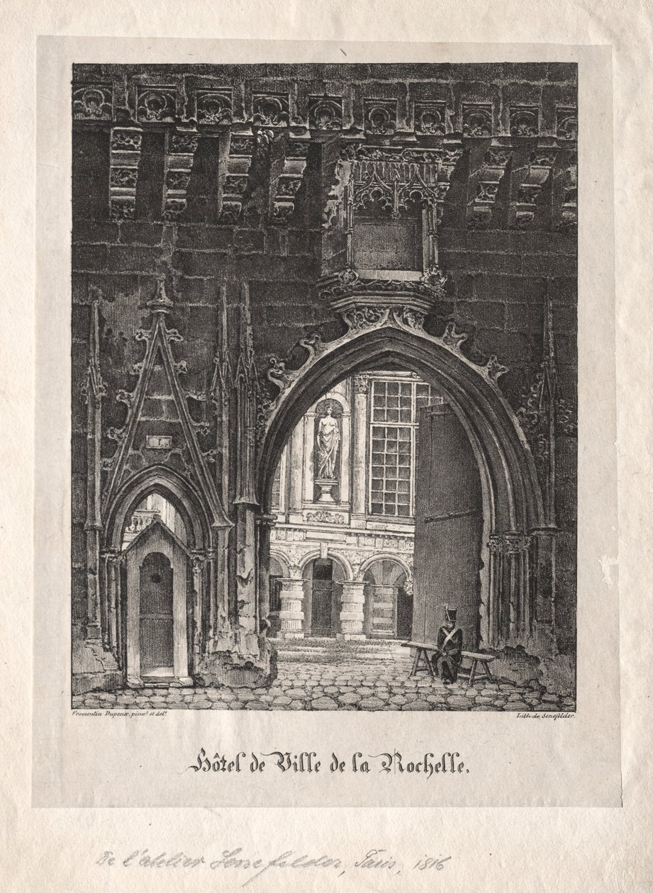 Hotel de Ville de la Rochelle, France by Alois Senefelder