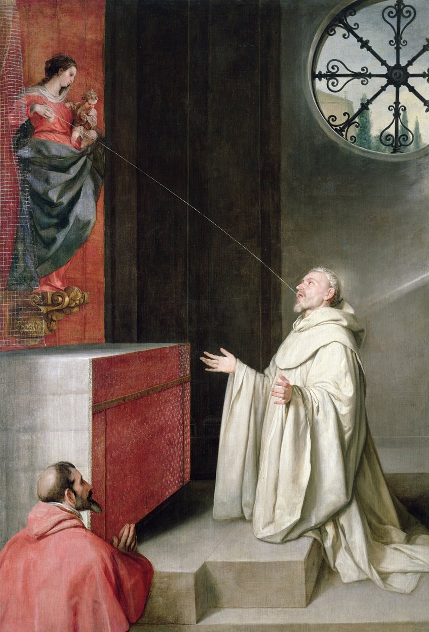 St. Bernard and the Virgin by Alonso Cano