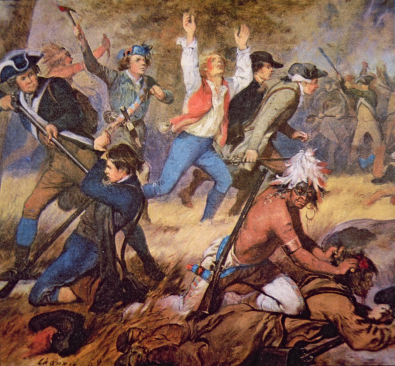 The Massacre of Wyoming Valley in July 1778 (detail) by Alonzo (after) Chappel