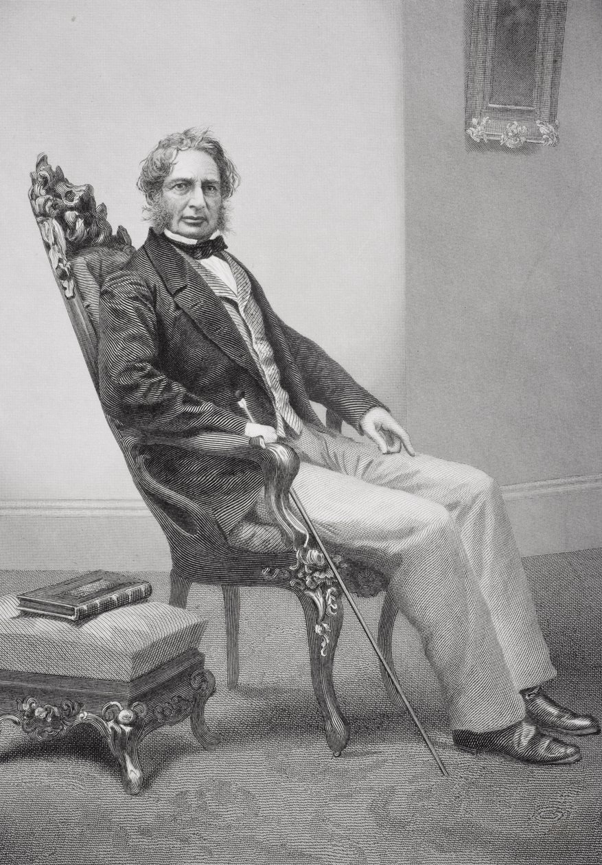 Portrait of Henry Wadsworth Longfellow (1807-82) by Alonzo Chappel