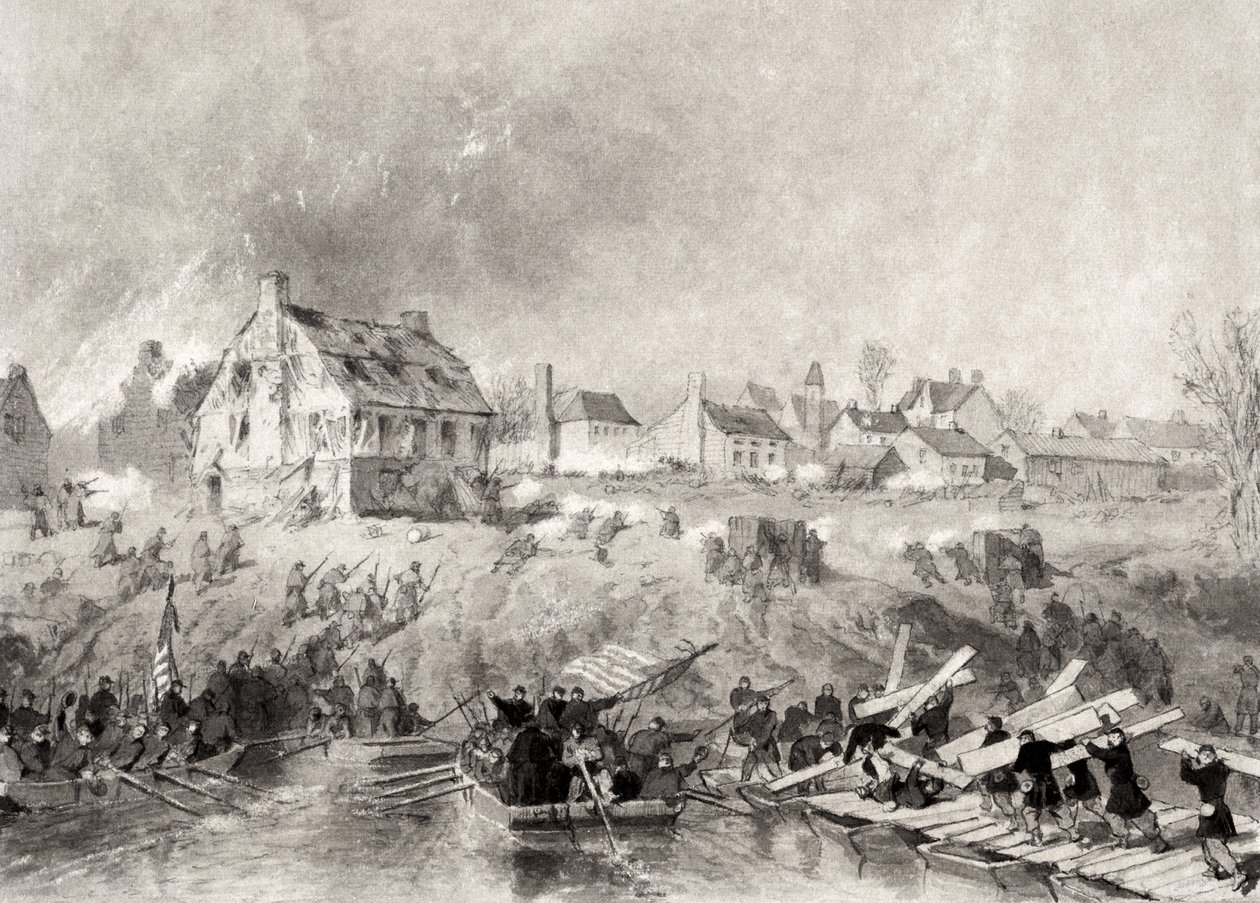 The Attack on Fredericksburg, Virginia by Alonzo Chappel