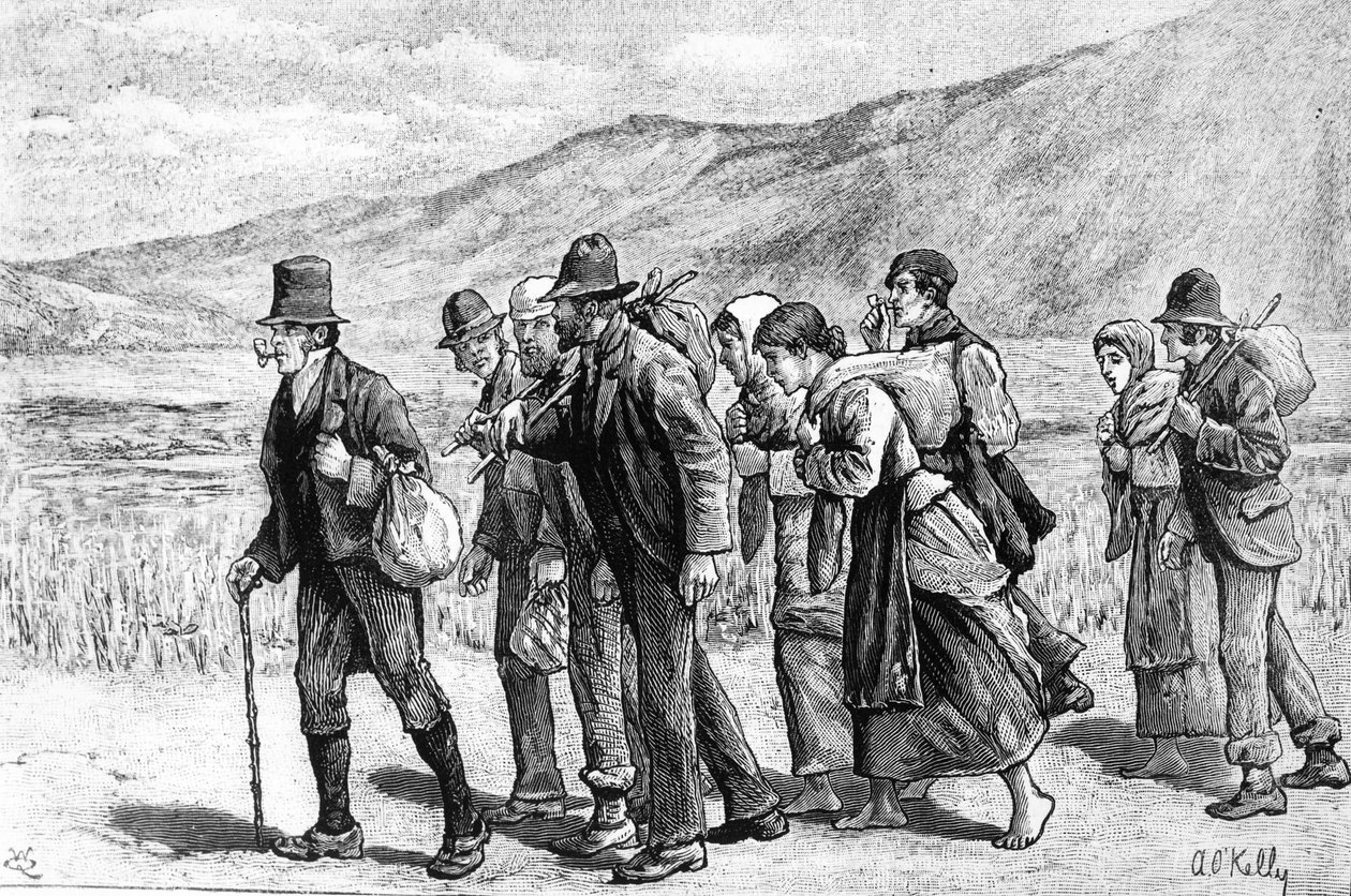 Irish Harvesters on Their Way to England, 1881 by Aloysius O