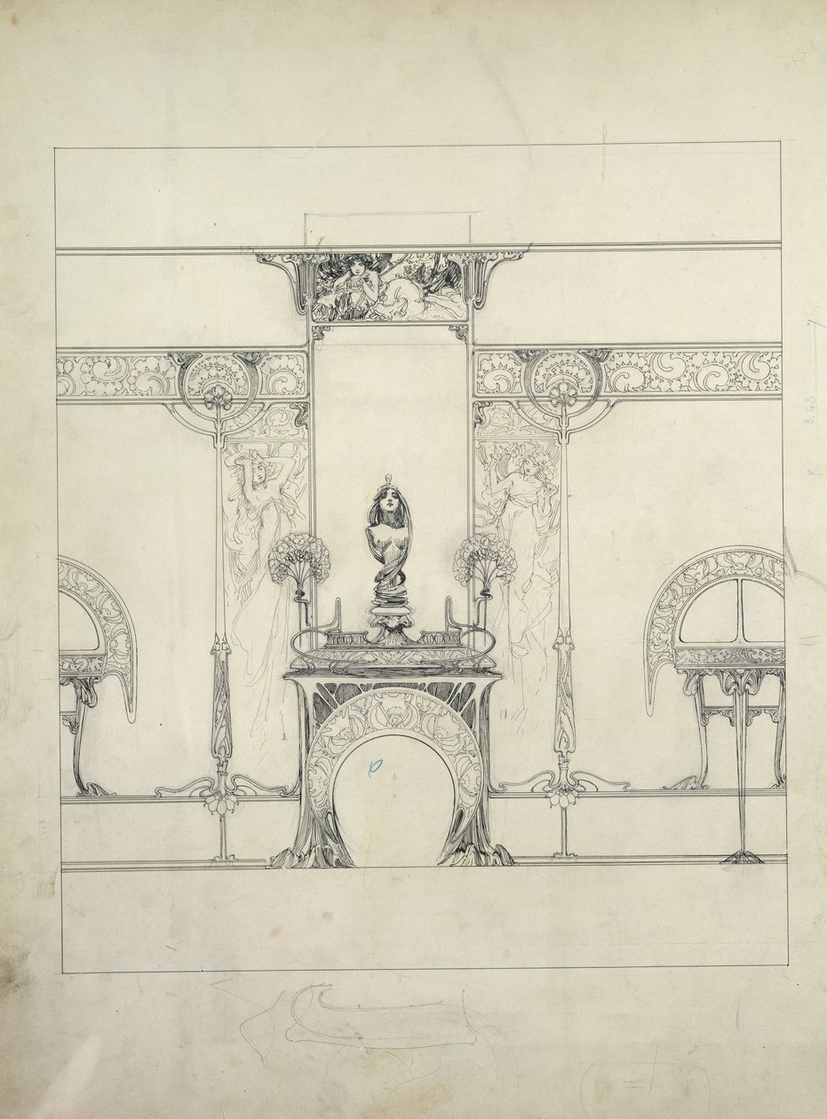 Design for the Decor of the Fouquet Jewellers, 6 Rue Royale, Paris by Alphonse Mucha