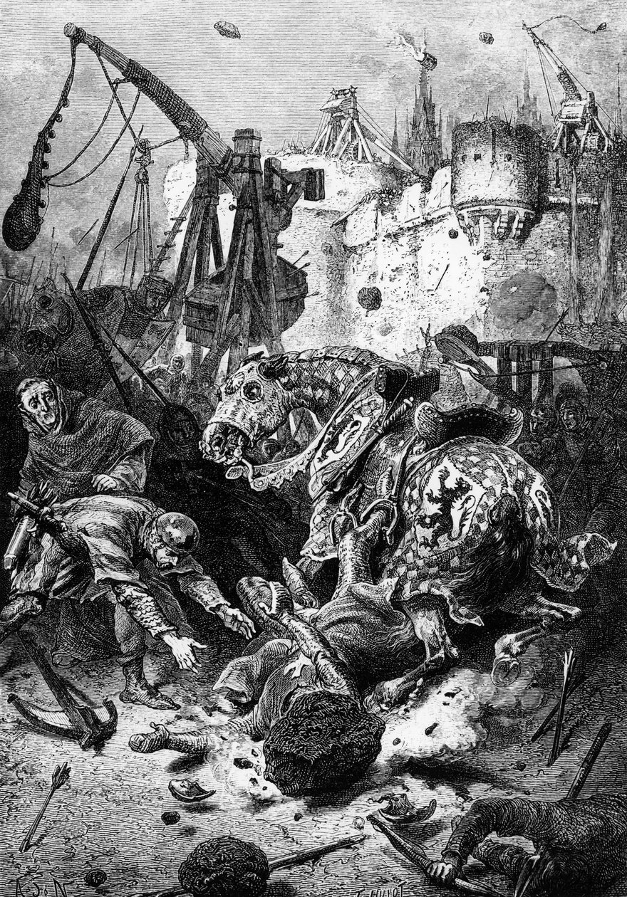The Death of Simon de Montfort at the Siege of Toulouse, 25th June 1218 by Alphonse Marie de Neuville