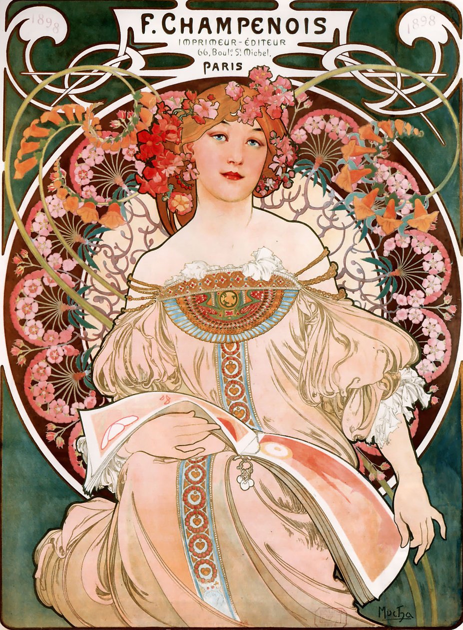 F. Champenois Printer-Publisher by Alphonse Mucha