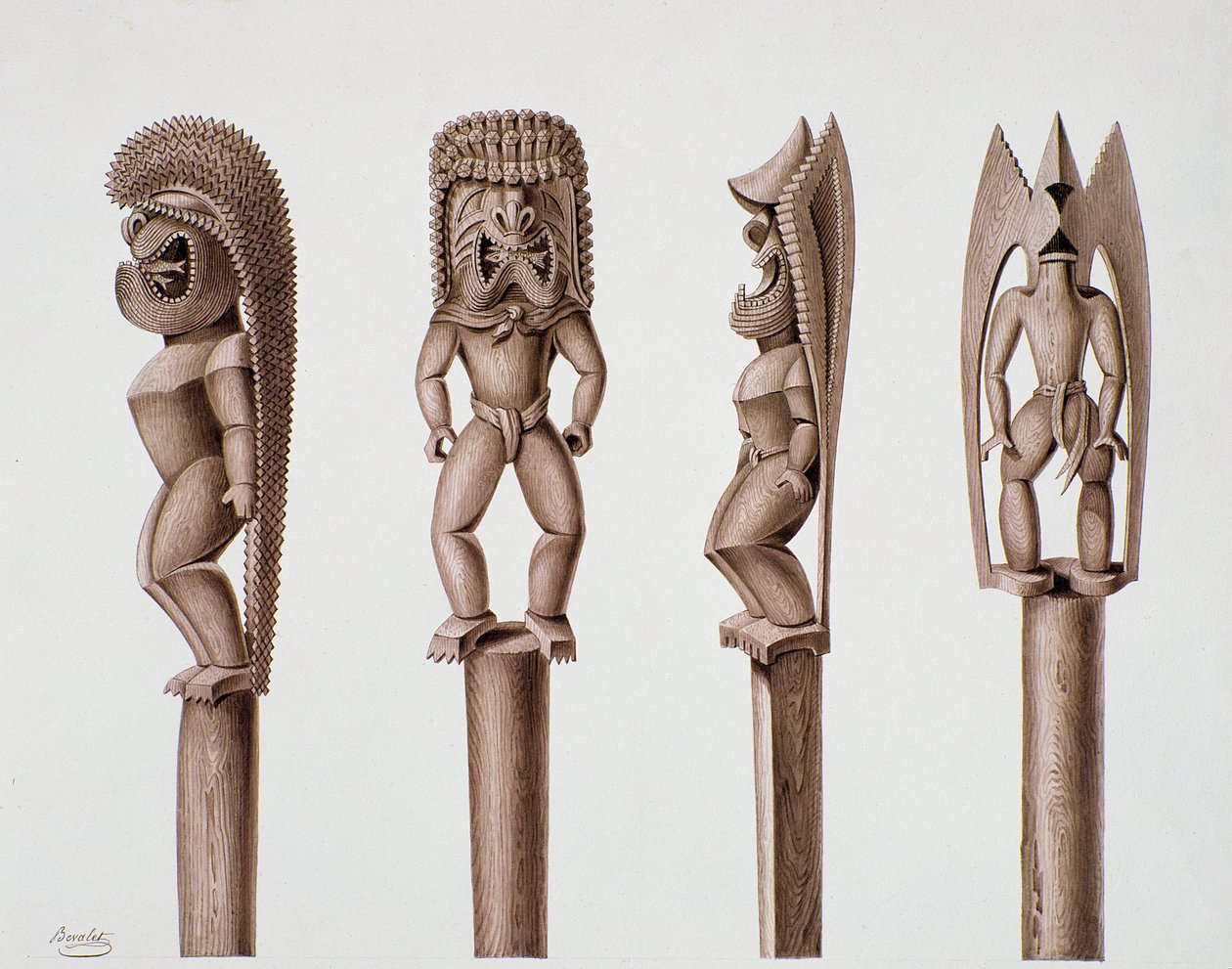 Figures from the Sandwich Islands by Alphonse Pellion