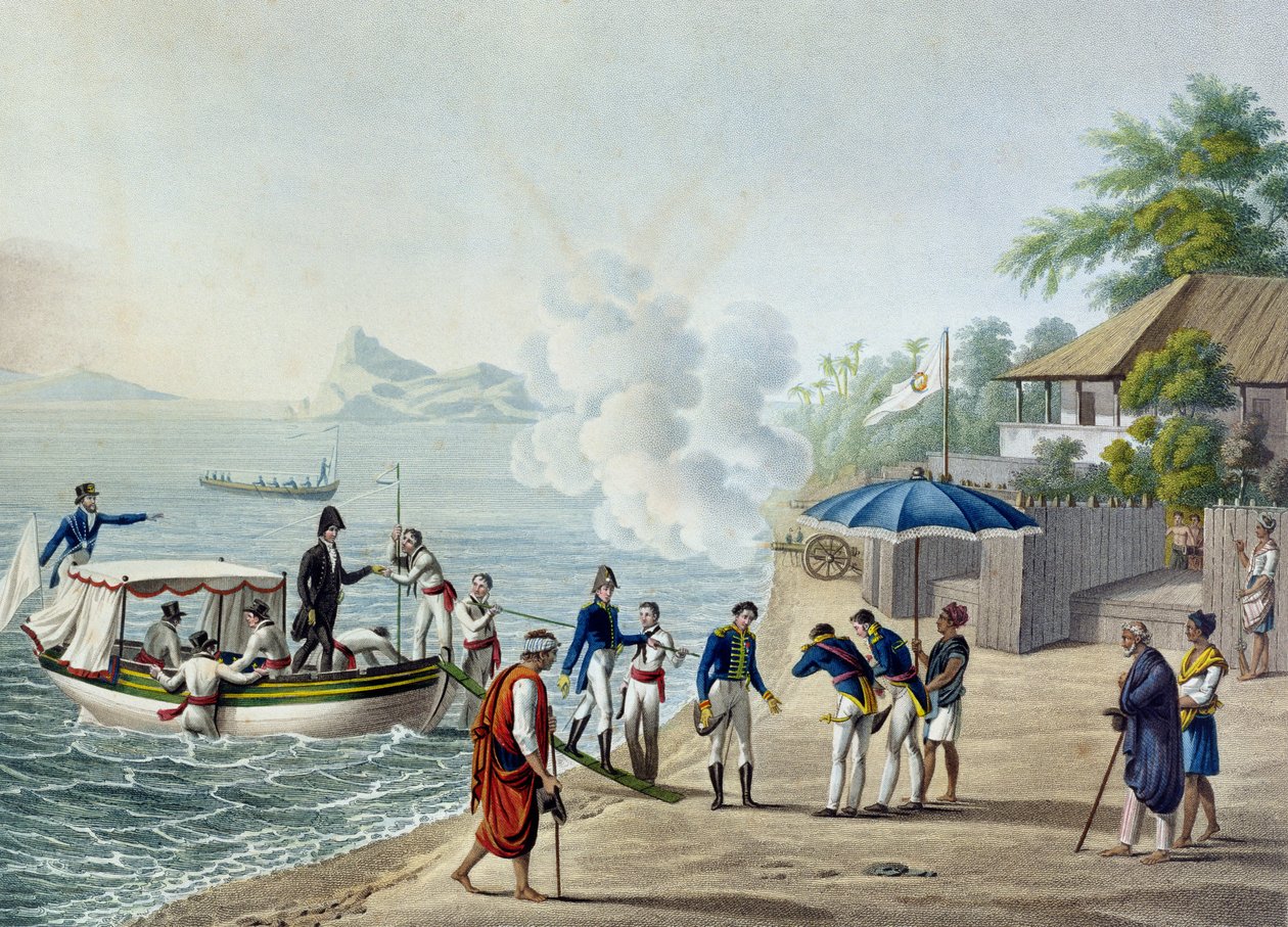 View of Our First Landing at the Portuguese Establishment at Dille, Timor, from 