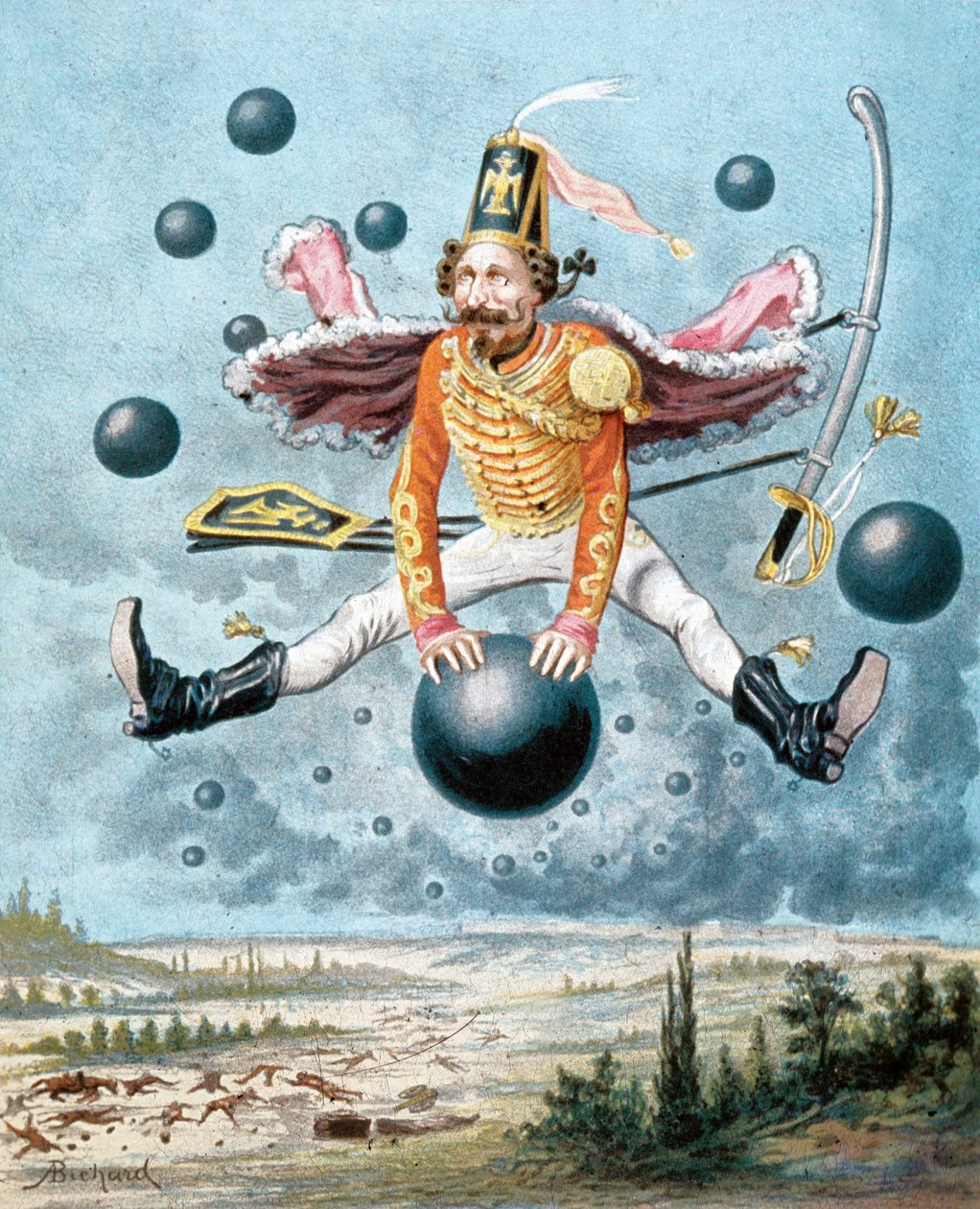 The Surprising Adventures of Baron Munchausen, illustration by Alphonse Adolphe Bichard (1879) by Alphonse Adolphe Bichard
