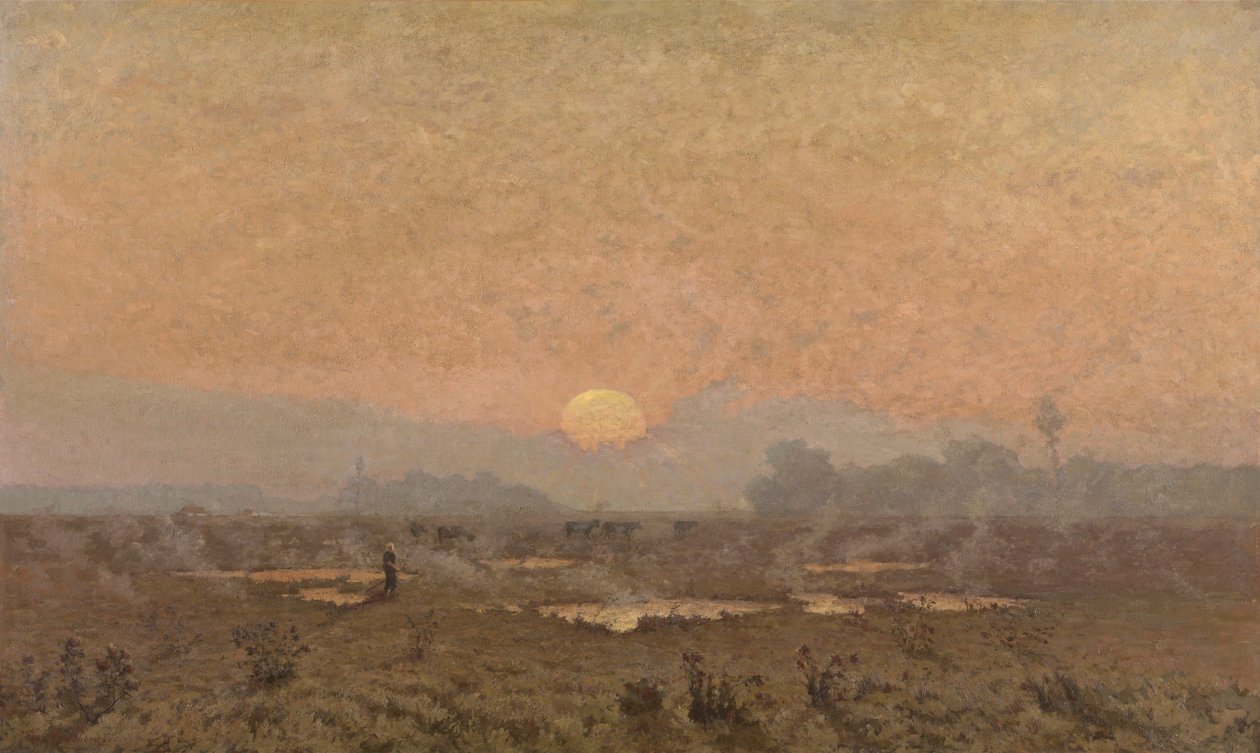 Sunrise in the Kempen by Alphonse Asselbergs