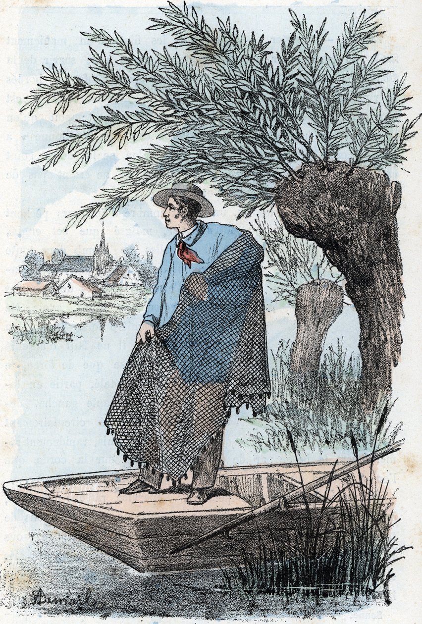 Net Fishing by Rengade by Alphonse Demarle