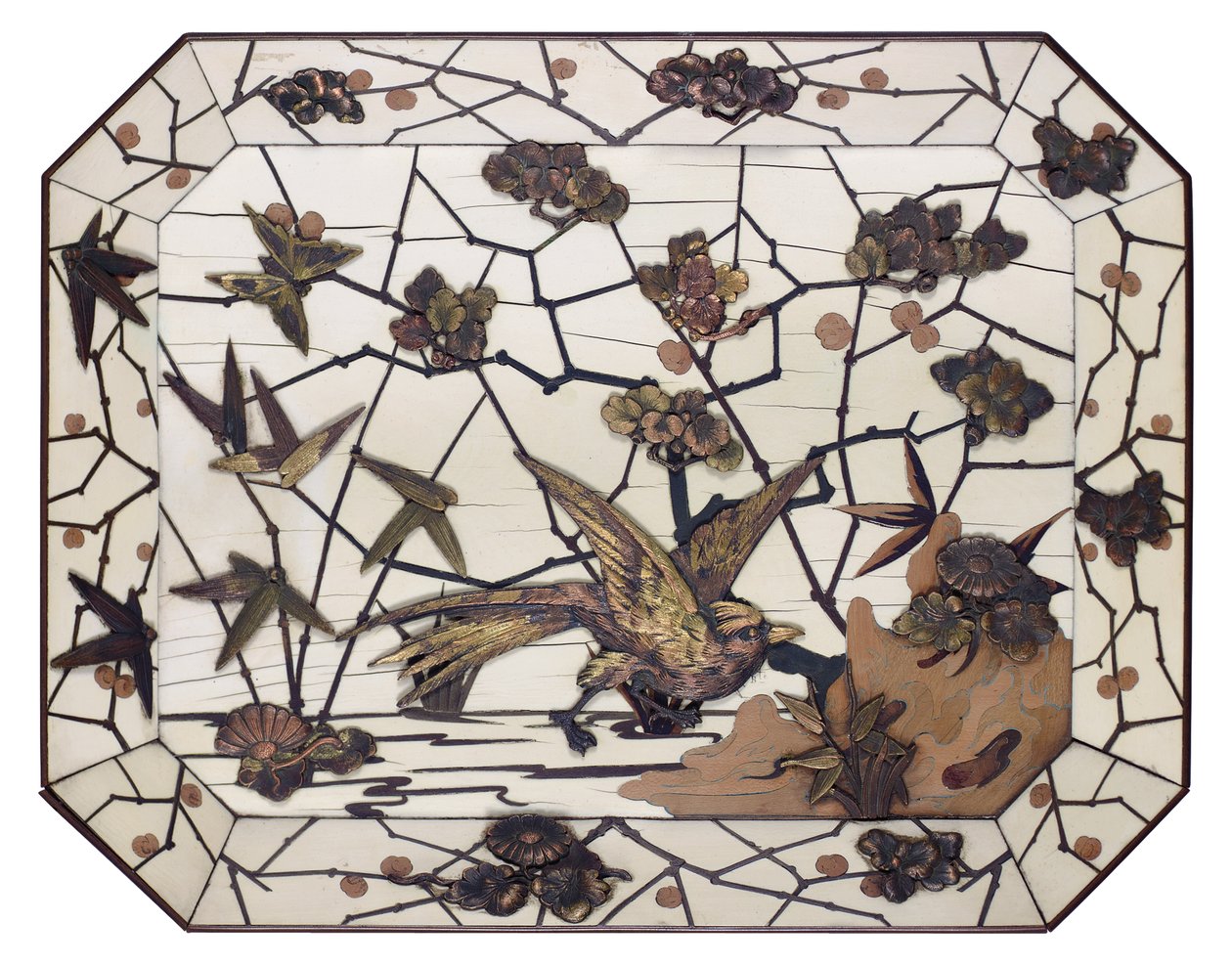 Charger, marquetry by Ferdinand Duvinage, c.1880 by Alphonse Gustave Giroux