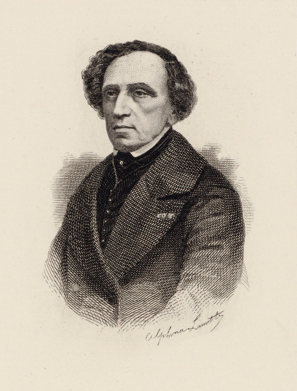 Portrait of the Composer Giacomo Meyerbeer 1791-1864, 1875 by Alphonse Lamotte