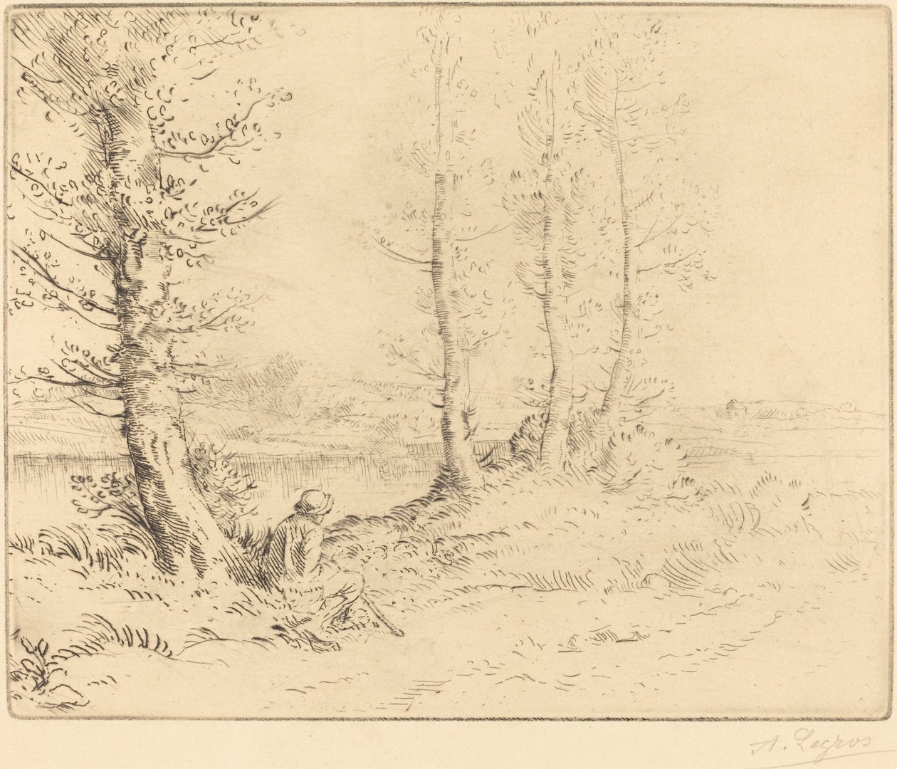 Along the River by Alphonse Legros