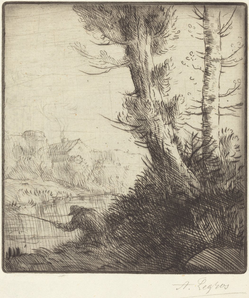 Banks of the Oise by Alphonse Legros