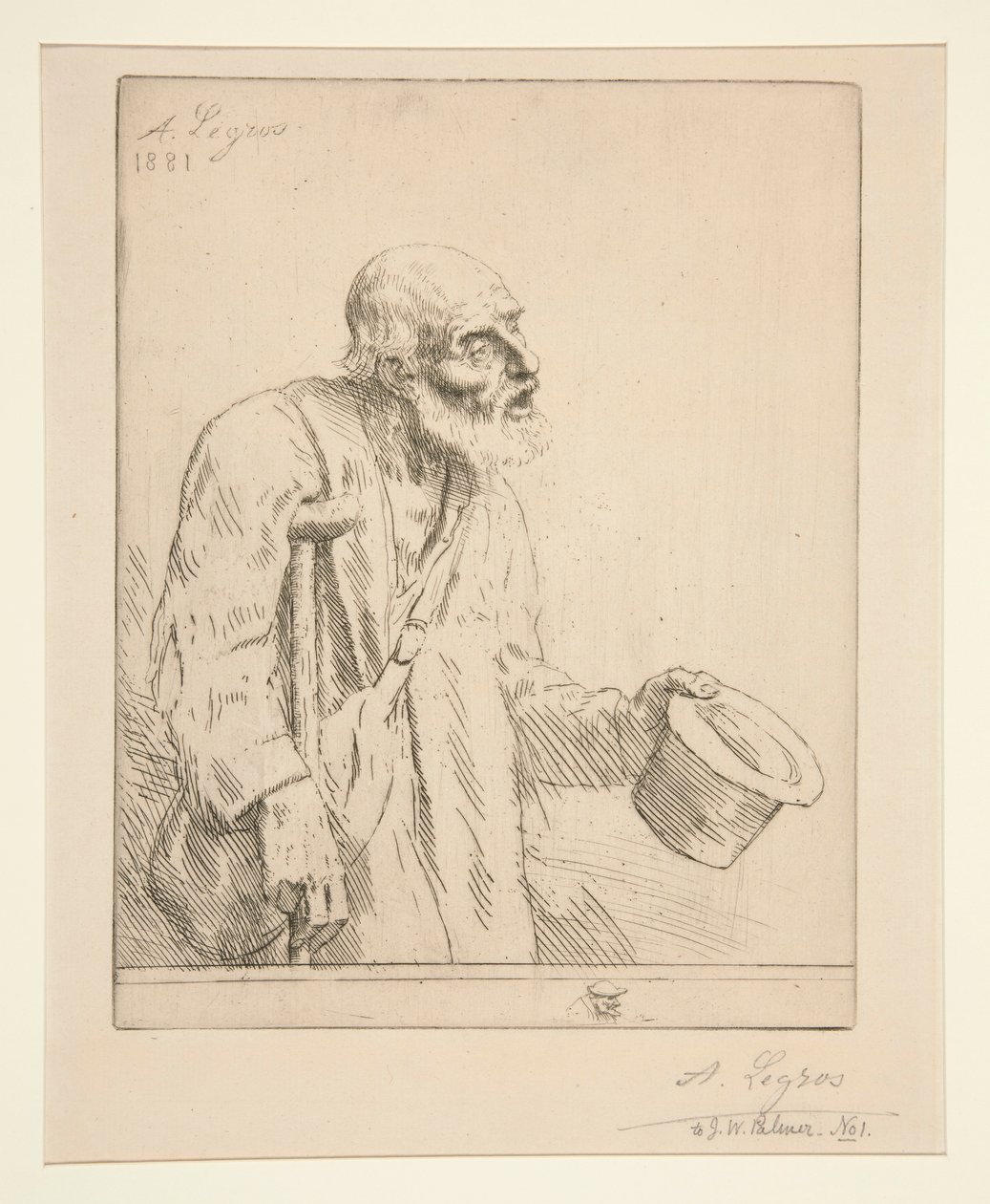 Beggar with Crutches by Alphonse Legros