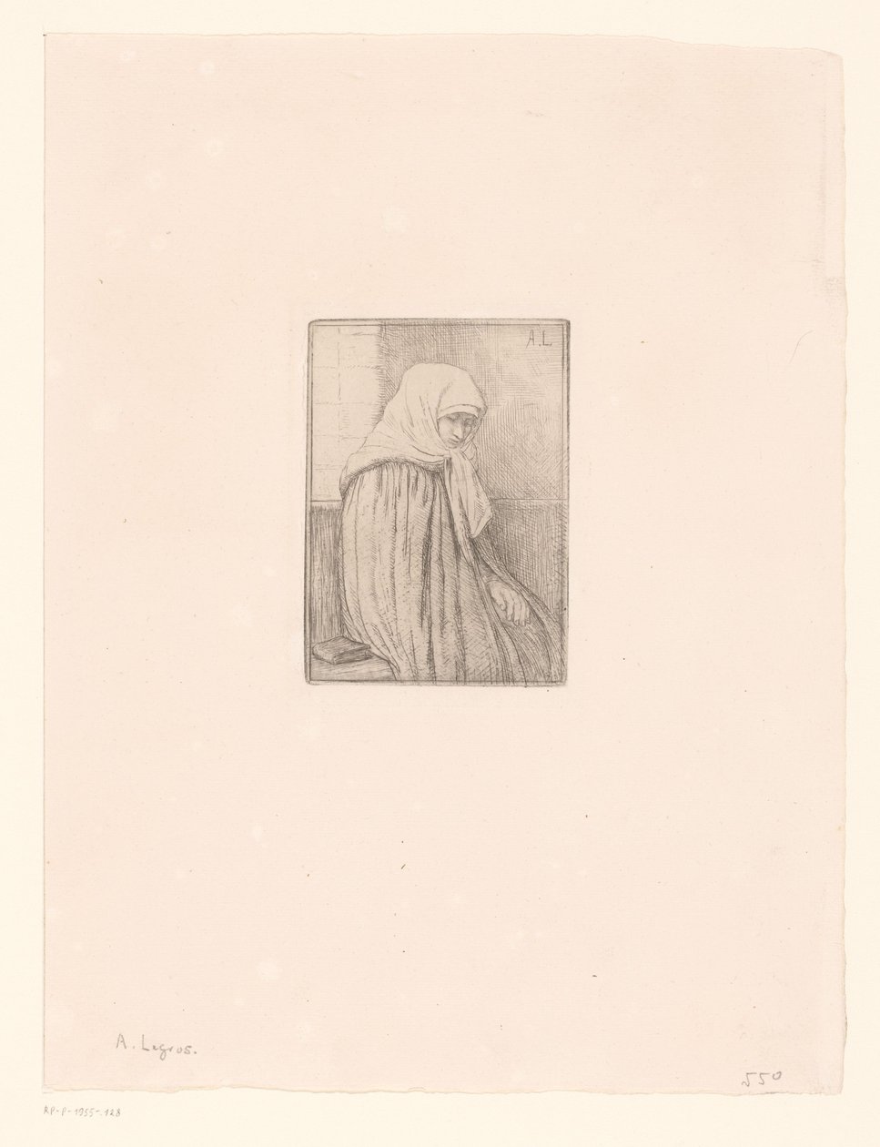 Breton Woman with Headscarf by Alphonse Legros