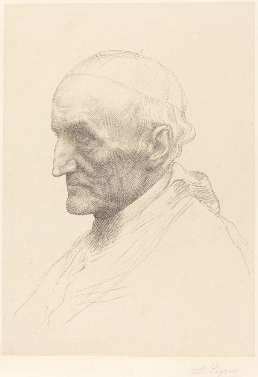 Cardinal Manning, 2nd plate by Alphonse Legros