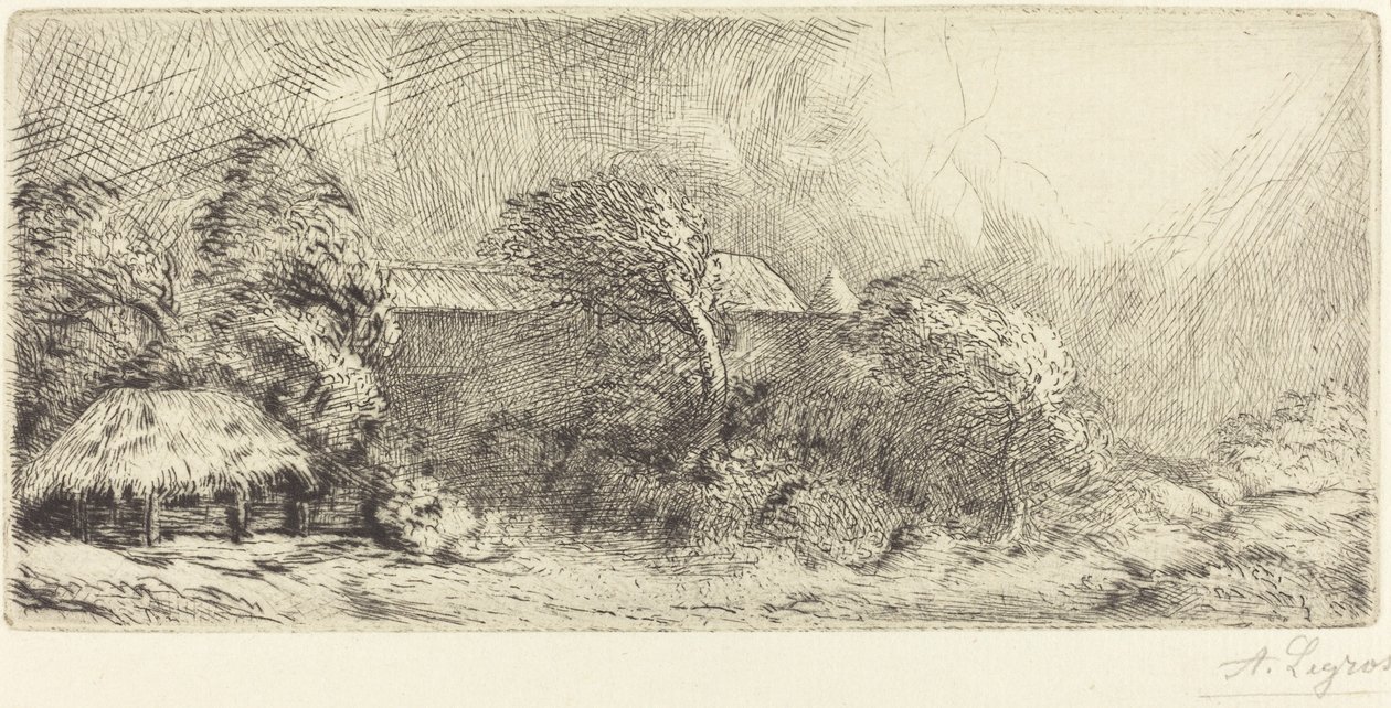 Chailli Seen in a Storm by Alphonse Legros