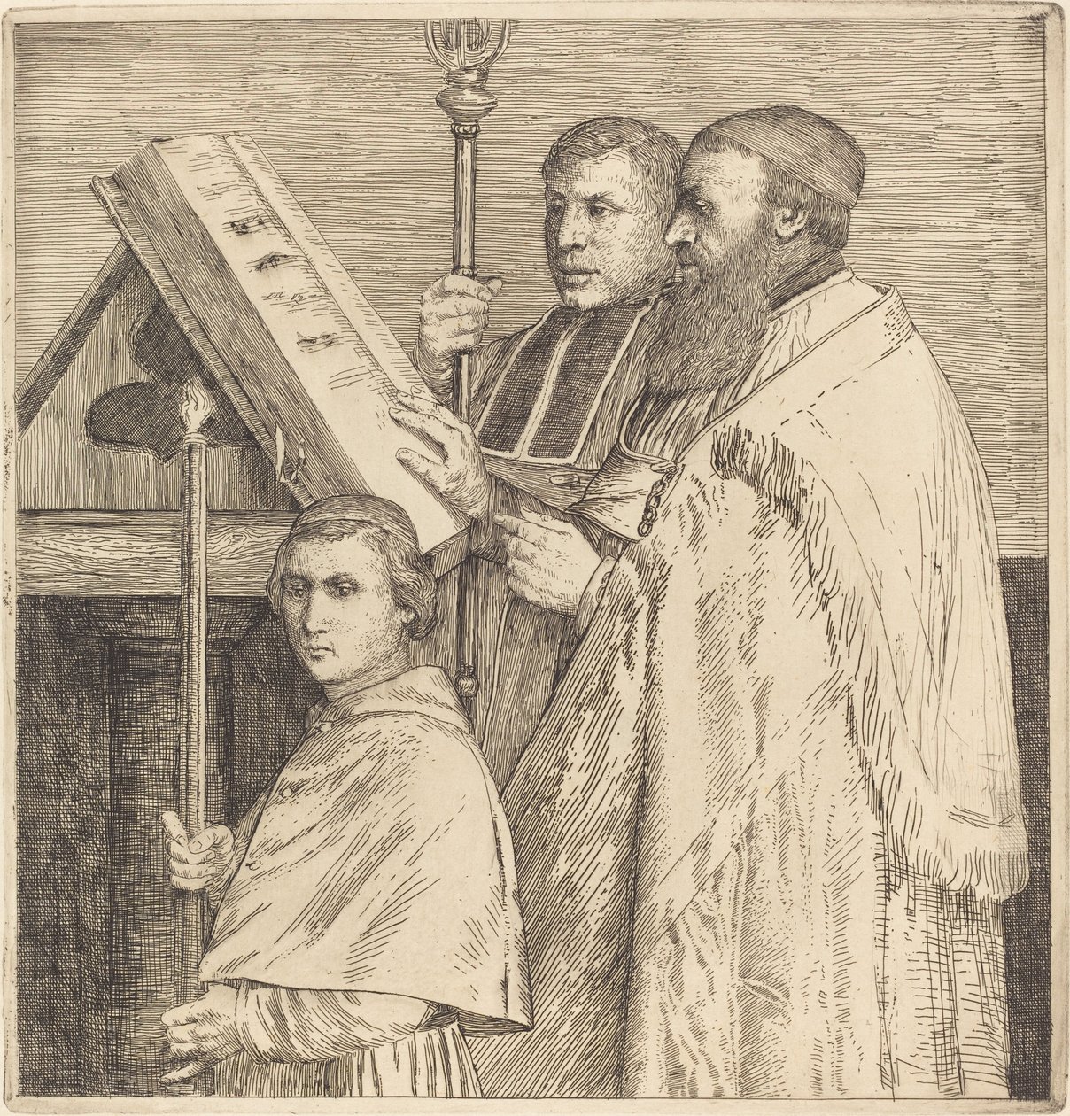 Choristers (2nd plate) by Alphonse Legros