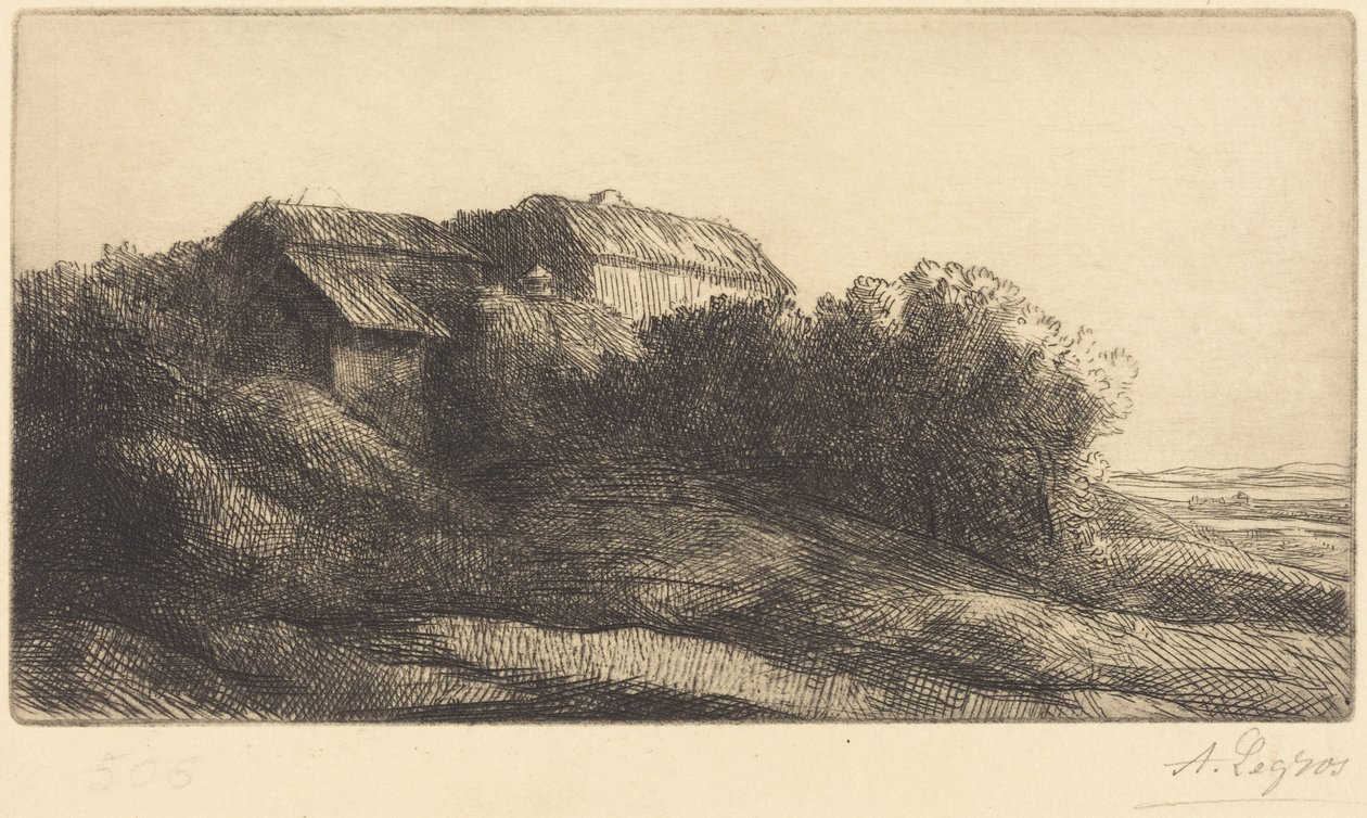 Cottage on a Hillside by Alphonse Legros