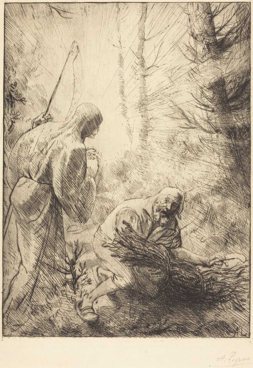 Death and the Woodcutter, 2nd plate by Alphonse Legros