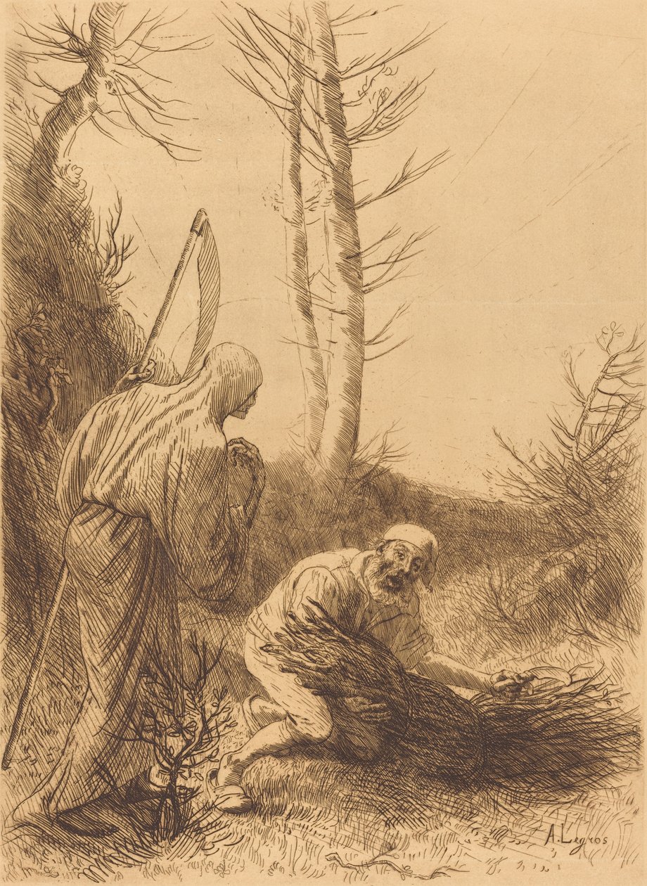 Death and the Woodcutter, 2nd Plate by Alphonse Legros