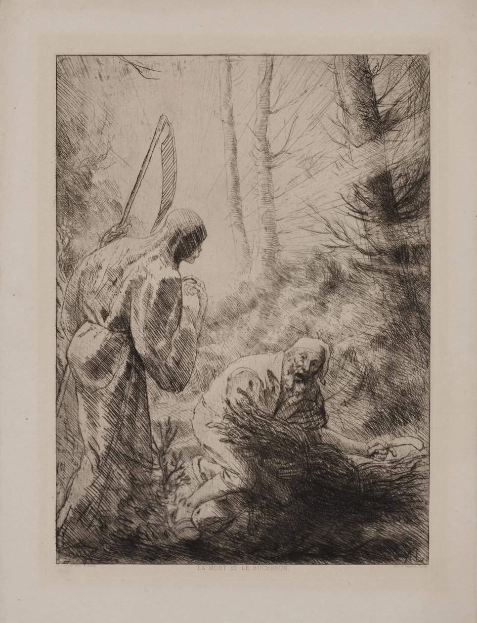 Death and the Woodsman by Alphonse Legros
