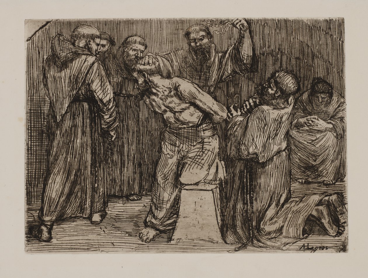 Discipline in the Monastery by Alphonse Legros