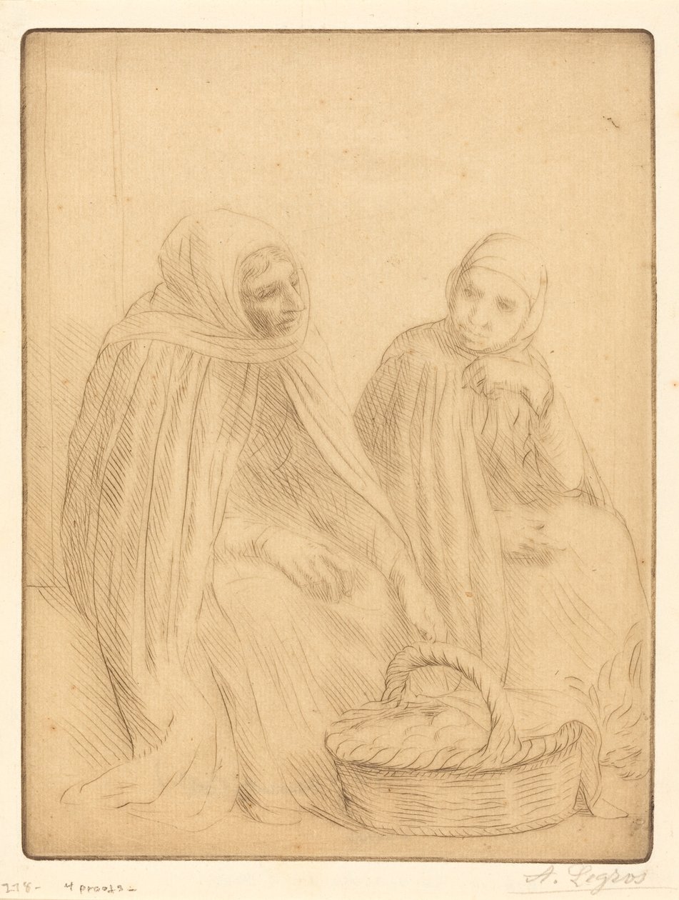 Egg-sellers, 1st plate by Alphonse Legros