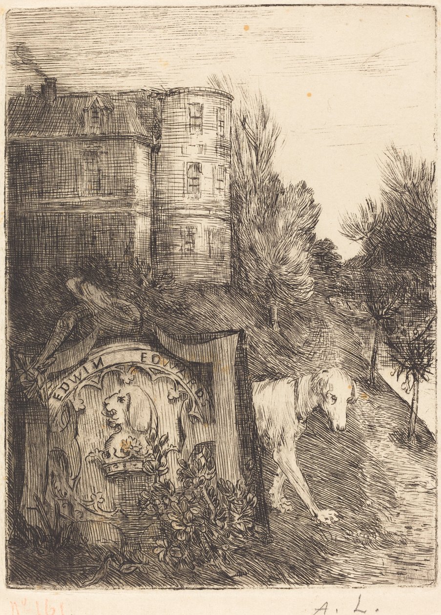 Ex-Libris Edwin Edwards by Alphonse Legros