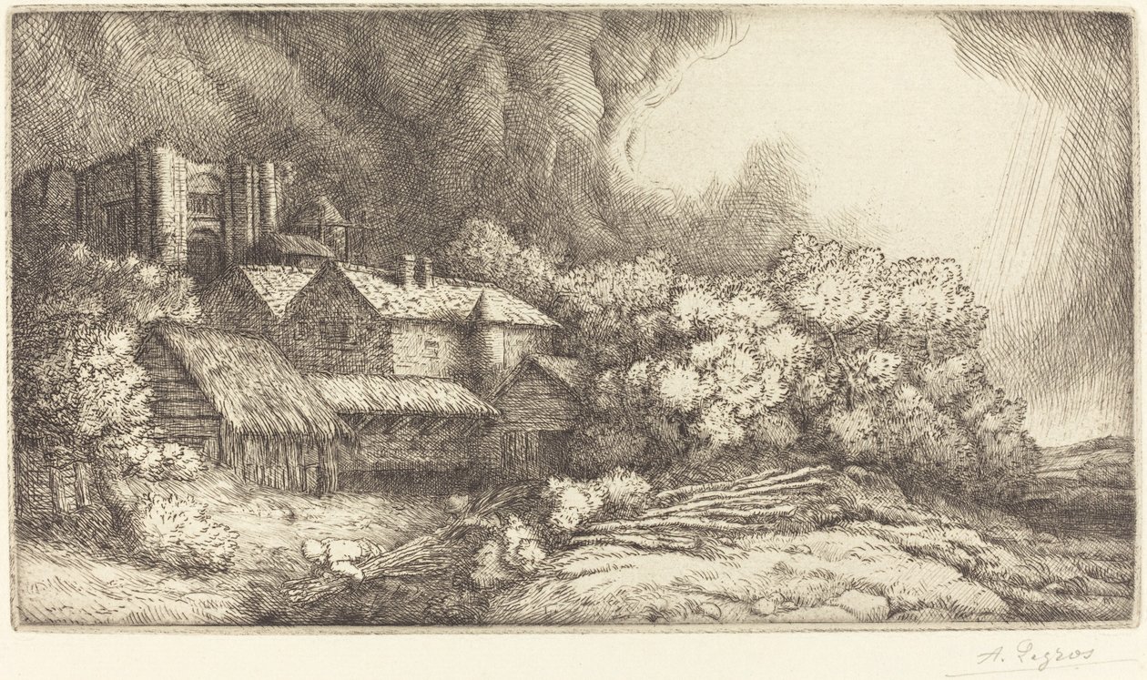 Farm at the Monastery by Alphonse Legros