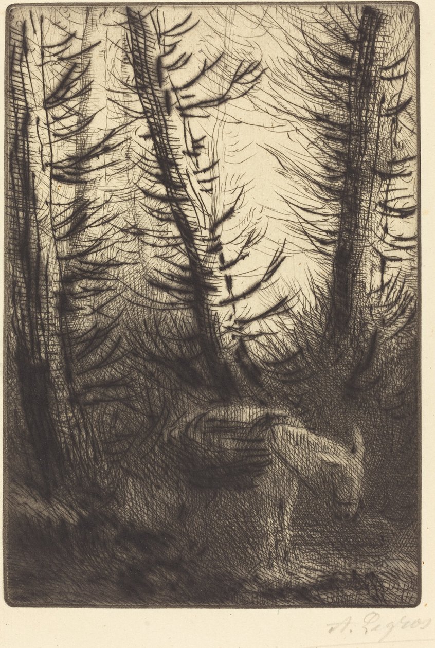Farmer and His Donkey by Alphonse Legros