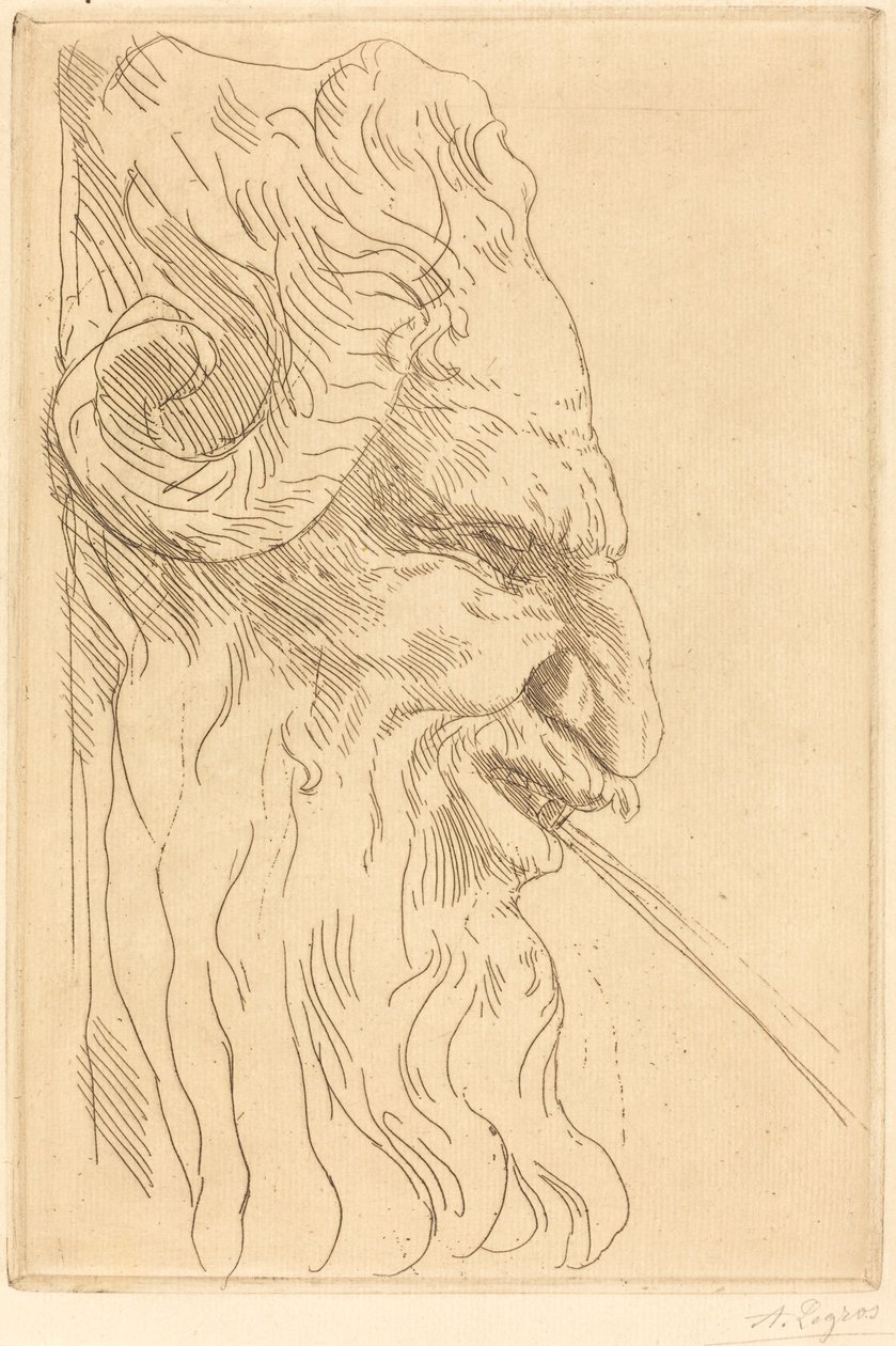 Head of a Satyr by Alphonse Legros