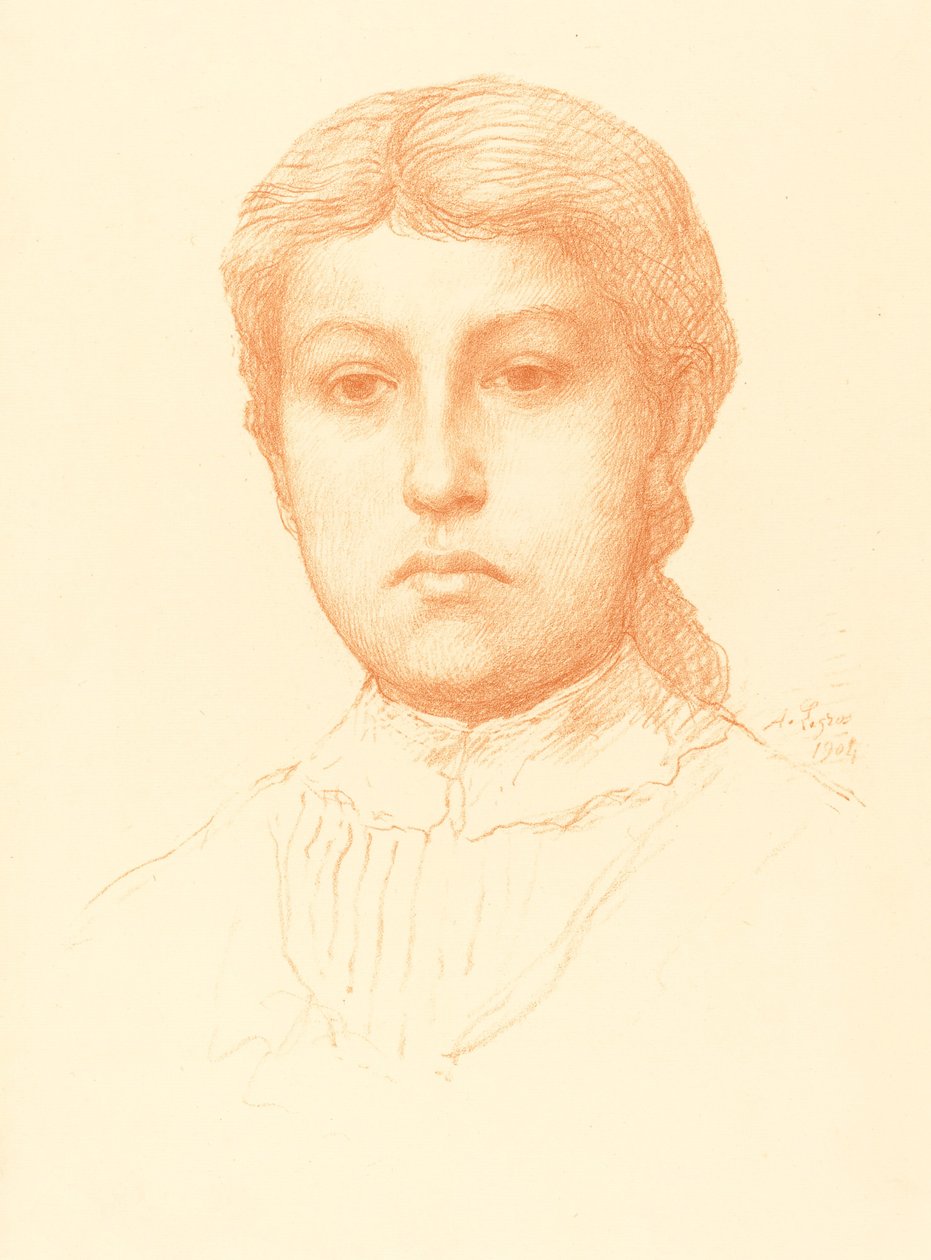 Head of a Young Girl by Alphonse Legros