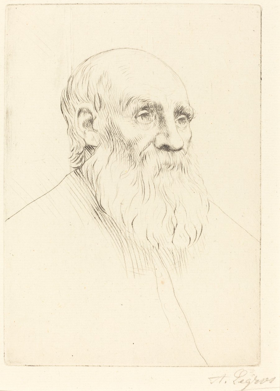 Head of an Old Man by Alphonse Legros