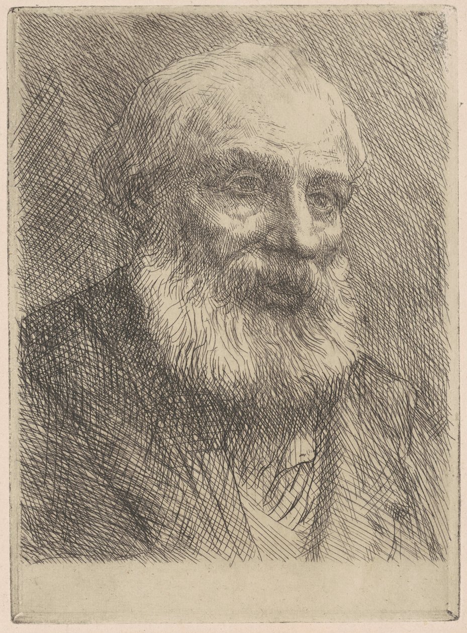 Head of an Old Man by Alphonse Legros