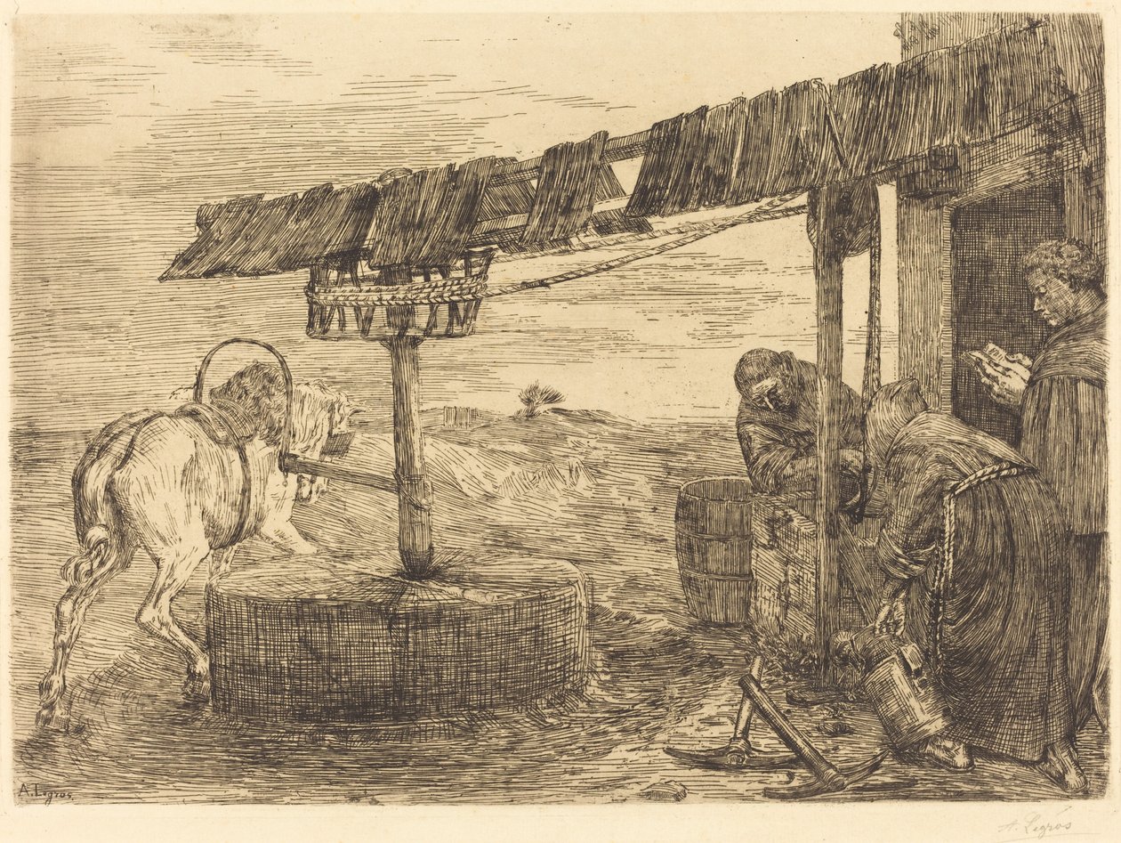 Horse-driven Mill by Alphonse Legros