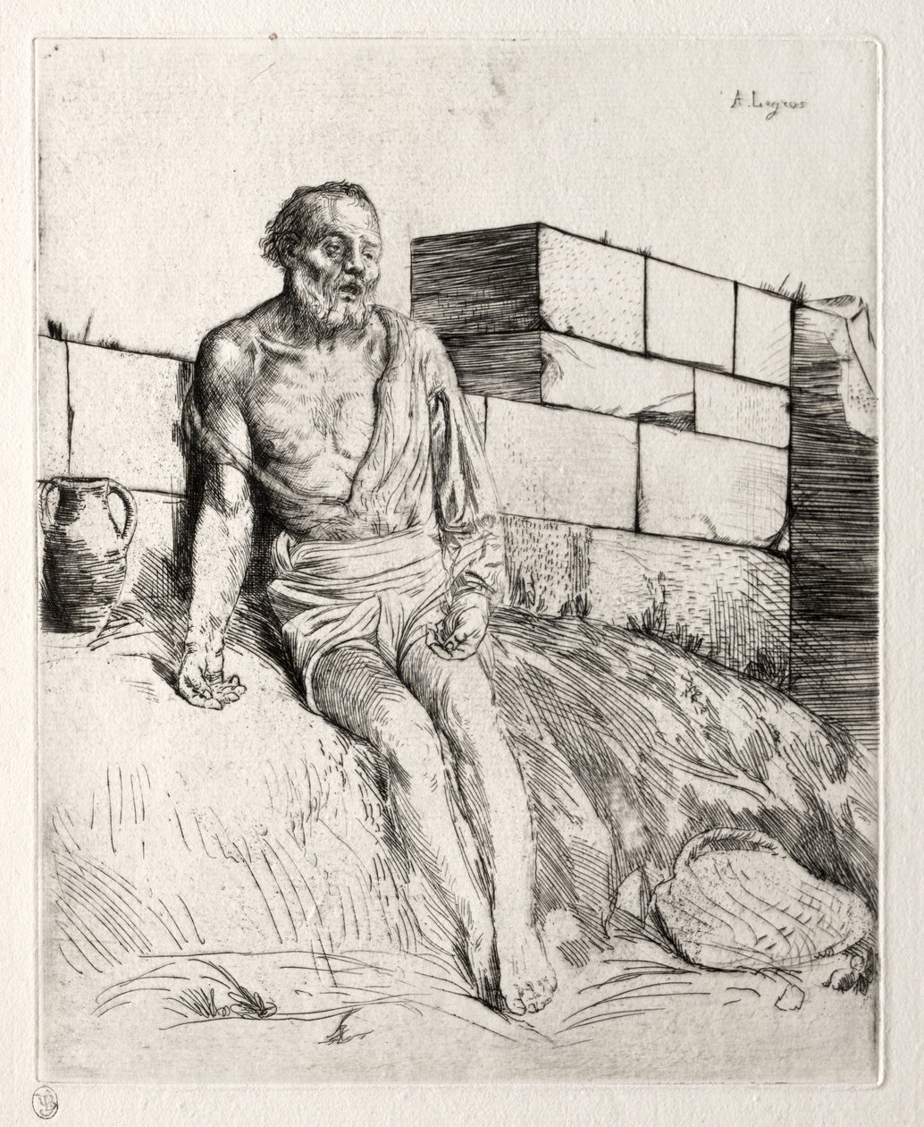 Job (First Plate) by Alphonse Legros