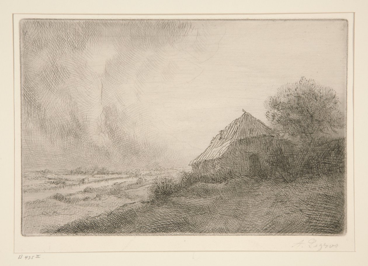 The Shack on the Hill by Alphonse Legros