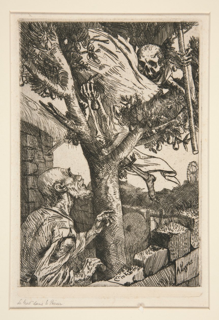 Death in the Pear Tree by Alphonse Legros